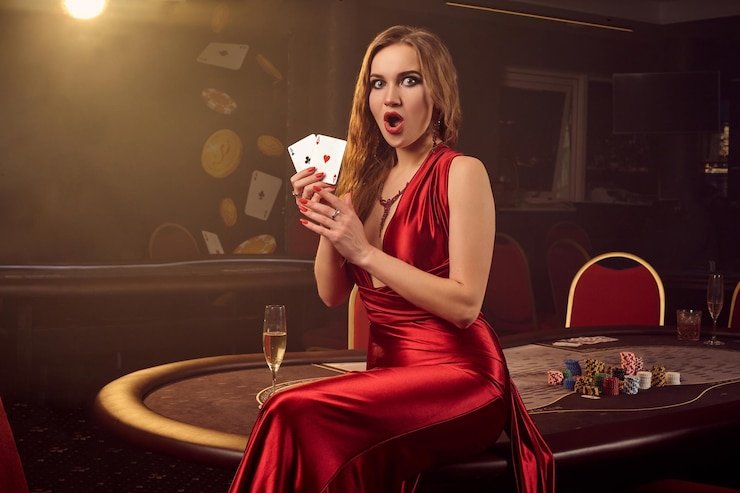 Antarmuka permainan Teen Patti di rajajp303 dengan tabel kartu dan opsi taruhan